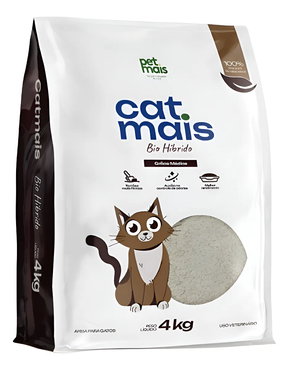 Areia Higiênica CatMais Biohíbrido Mandio...