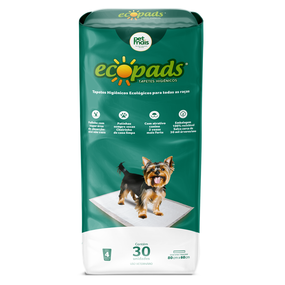 Tapete Higiênico Ecopads 80x60cm Petmais ...